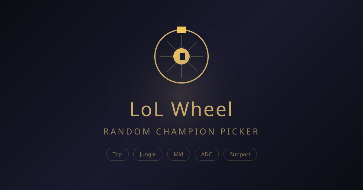 LoL Wheel - Random Champion Picker | LoL Şampiyon Çarkı | ChampWheel